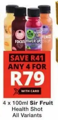 Checkers Sir Fruit Health Shot All Variants offer