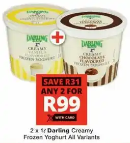 Checkers Darling Creamy Frozen Yoghurt All Variants offer