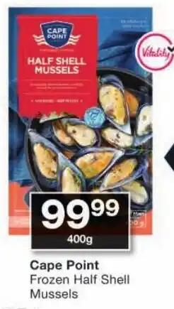 Checkers Cape Point Frozen Half Shell Mussels offer