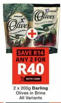Checkers Darling Olives in Brine All Variants offer