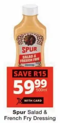Checkers Spur Salad & French Fry Dressing offer