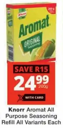 Checkers Knorr Aromat All Purpose Seasoning Refill All Variants offer