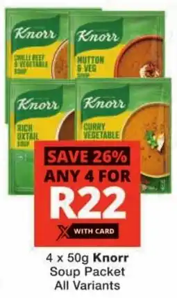 Checkers Knorr Soup Packet All Variants offer