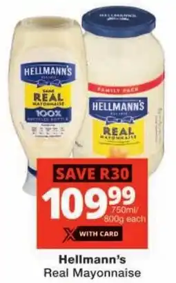 Checkers Hellmann's Real Mayonnaise offer