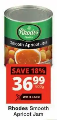 Checkers Rhodes Smooth Apricot Jam offer