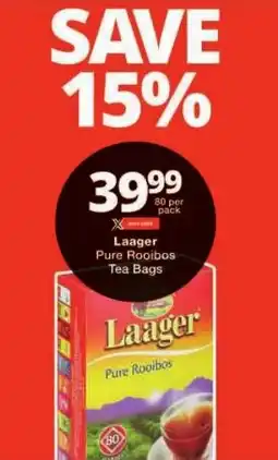 Checkers Laager Pure Rooibos Tea Bags offer