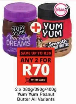 Checkers Yum Yum Peanut Butter All Variants offer