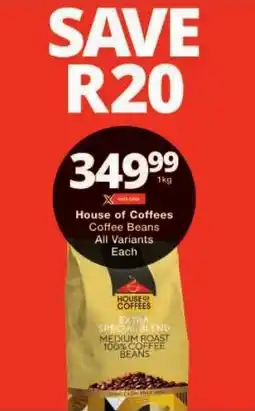 Checkers House of Coffees Coffee Beans All Variants offer