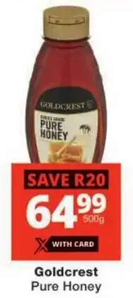Checkers Goldcrest Pure Honey offer