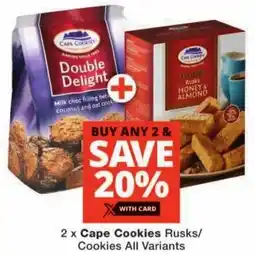 Checkers Cape Cookies Rusks/ Cookies All Variants. offer