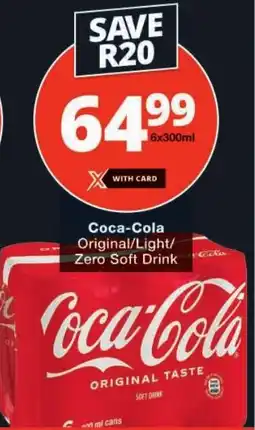 Checkers Coca-Cola Original/ Light/ Zero Soft Drink offer