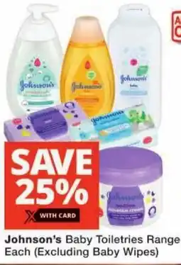 Checkers Johnson's Baby Toiletries Range offer