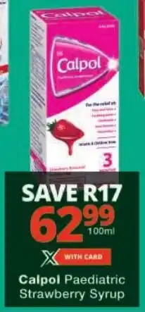 Checkers Calpol Paediatric Strawberry Syrup offer