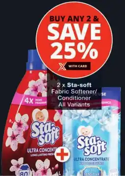 Checkers Sta-soft Fabric Softener/ Conditioner All Variants offer
