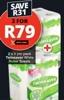 Checkers Twinsaver White Roller Towels offer
