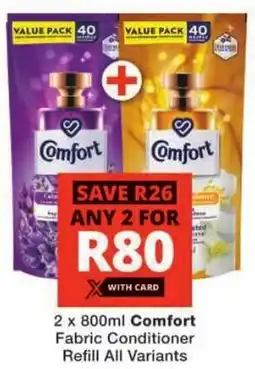 Checkers Comfort Fabric Conditioner Refill All Variants offer