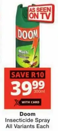 Checkers Doom Insecticide Spray All Variants offer