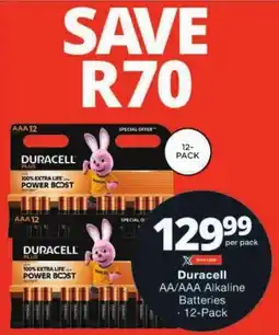 Checkers Duracell AA/ AAA Alkaline Batteries offer