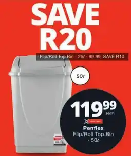 Checkers Penflex Flip/ Roll Top Bin offer