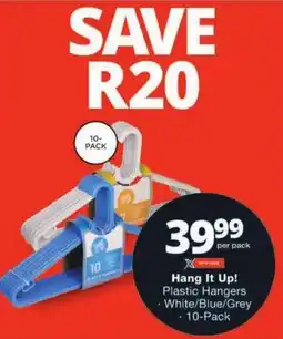 Checkers Hang It Up! Plastic Hangers offer