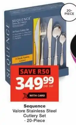 Checkers Sequence Valore Stainless Steel Cutlery Set offer