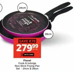 Checkers Flonal Cook & Indulge Non-Stick Frying Pan Set offer