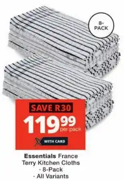 Checkers Essentials France Terry Kitchen Cloths offer
