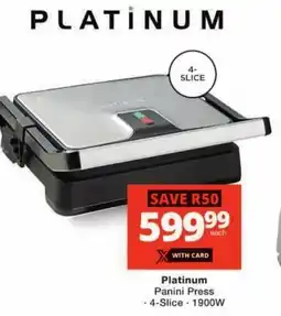Checkers Platinum Panini Press offer