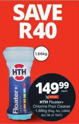 Checkers HTH Floater+ Chlorine Pool Cleaner offer