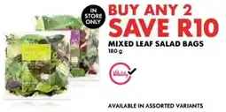 Woolworths Mixed leaf salad bags offer