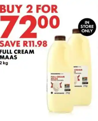 Woolworths Full cream maas offer