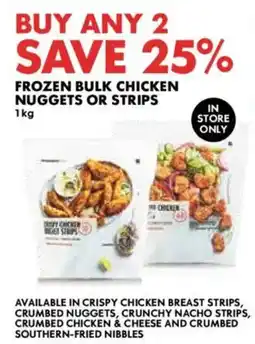 Woolworths Frozen bulk chicken nuggets or strips offer