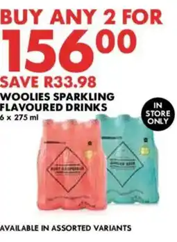 Woolworths Woolies sparkling flavoured drinks offer