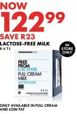 Woolworths Lactose-free milk offer