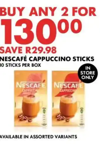 Woolworths Nescafé cappuccino sticks offer