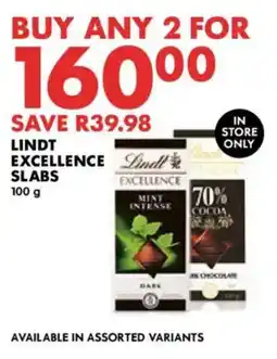 Woolworths Lindt excellence slabs offer