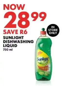 Woolworths Sunlight dishwashing liquid offer