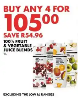 Woolworths 100% fruit & vegetable juice blends offer