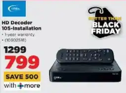 HiFi Corp DStv HD Decoder 105-Installation offer