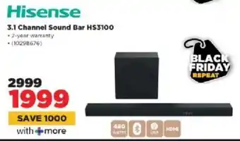 HiFi Corp Hisense 3.1 Channel Sound Bar HS3100 offer