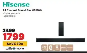 HiFi Corp Hisense 2.1 Channel Sound Bar HS2100 offer