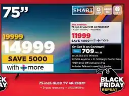 HiFi Corp Samsung 75-inch QLED TV 4K-75Q7F offer