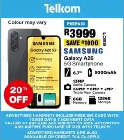 OK Furniture Samsung Galaxy A26 5G Smartphone offer