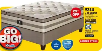 OK Furniture Sealy 152cm Grande Base Set offer