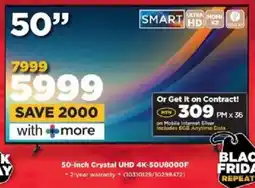 HiFi Corp Samsung 50-Inch Crystal UHD 4K TV offer