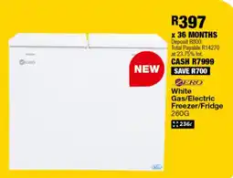OK Furniture Zero White Gas/ Electric Freezer/ Fridge offer