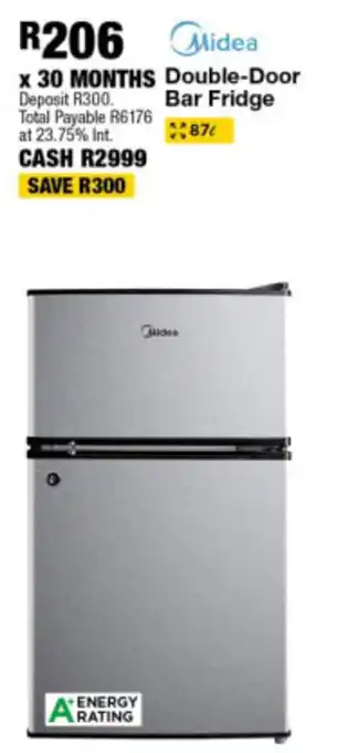 OK Furniture Midea Double-Door Bar Fridge offer
