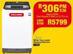 OK Furniture Midea White Top-Loader Washing Machine offer