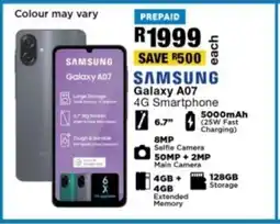 OK Furniture Samsung Galaxy A07 4G Smartphone offer