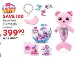 ToysRUs Zuru Pets Alive Assorted Furmaids offer
